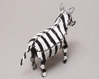 (ケニア)　ワイヤービーズアニマルアート　(シマウマ)