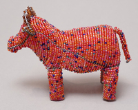 (ケニア)　ワイヤービーズアニマルアート　(バッファロー)