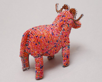 (ケニア)　ワイヤービーズアニマルアート　(バッファロー)