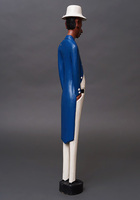 (コートジボワール)　コロン人形　XLサイズ　No.4　ブルーのジャケットの紳士