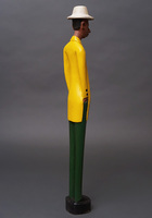(コートジボワール)　コロン人形　XLサイズ　No.5　黄色いシャツの紳士