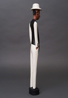 (コートジボワール)　コロン人形　XLサイズ　No.6　ブラックベストの紳士