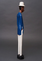 (コートジボワール)　コロン人形　XLサイズ　No.8　ブルースーツの紳士