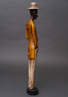 (コートジボワール)　コロン人形　XLサイズ　No.10　黄色いジャケットの紳士