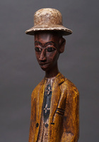 (コートジボワール)　コロン人形　XLサイズ　No.10　黄色いジャケットの紳士